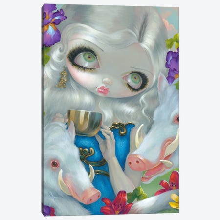 Circe And The Swine Canvas Print #JGF43} by Jasmine Becket-Griffith Canvas Art Print