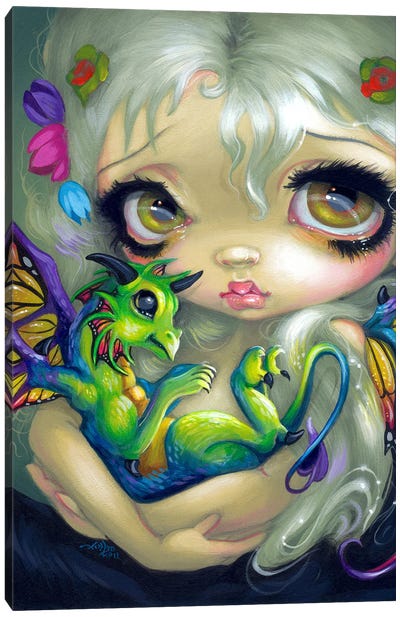 Darling Dragonling IV Canvas Art Print - Fairy Art