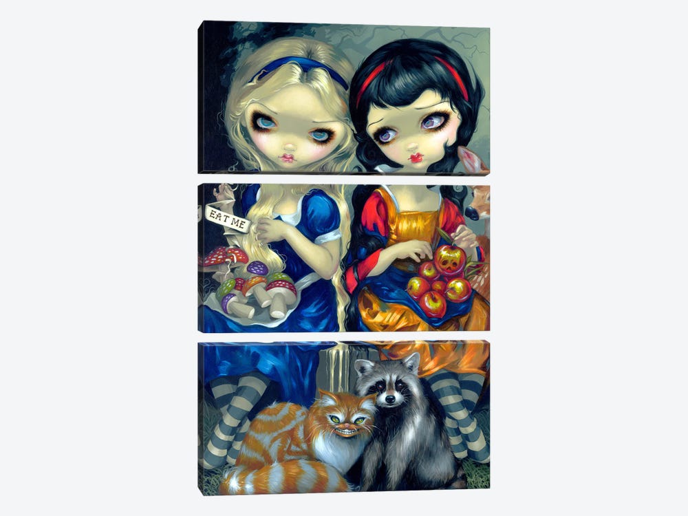 Alice And Snow White by Jasmine Becket-Griffith 3-piece Canvas Art Print
