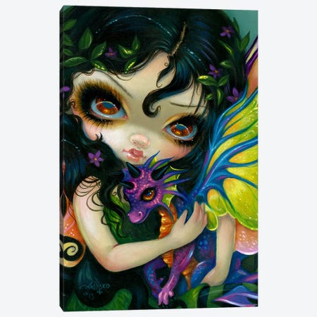 Darling Dragonling V Canvas Print #JGF50} by Jasmine Becket-Griffith Canvas Artwork