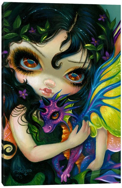 Darling Dragonling V Canvas Art Print - Fairy Art