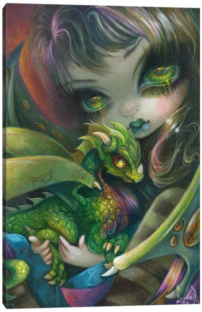Darling Dragonling VI Canvas Art Print - Fairy Art