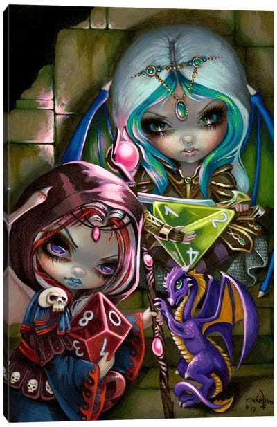 Dice Dragonlings Canvas Art Print - Jasmine Becket-Griffith