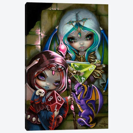 Dice Dragonlings Canvas Print #JGF55} by Jasmine Becket-Griffith Art Print