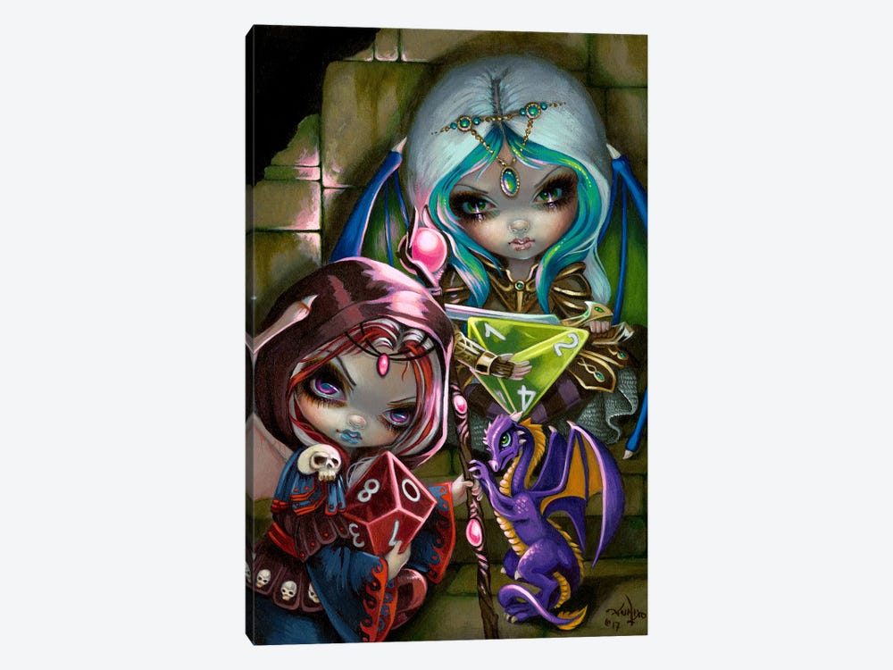 Dice Dragonlings by Jasmine Becket-Griffith 1-piece Canvas Art Print