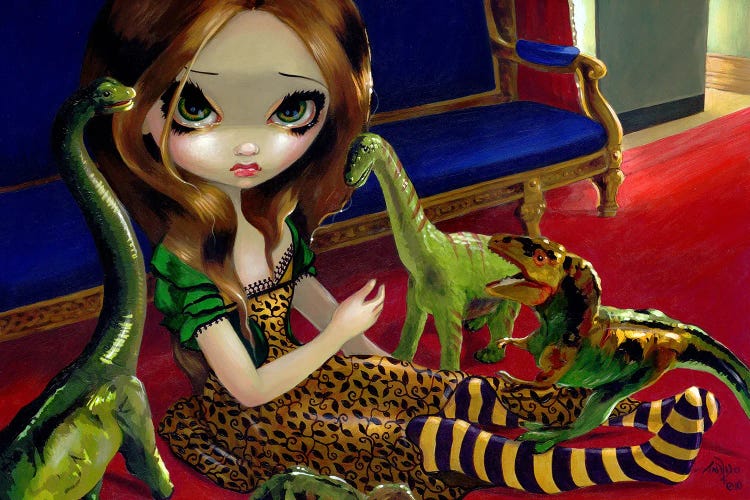 Dinosaur Friends III by Jasmine Becket-Griffith wall art