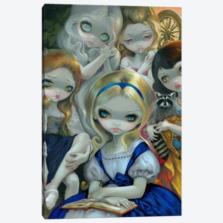 Alice And The Bouguereau Princesses Canvas Print #JGF5} by Jasmine Becket-Griffith Art Print