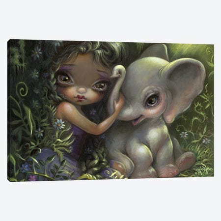 Elephant Friend Canvas Print #JGF62} by Jasmine Becket-Griffith Canvas Art Print