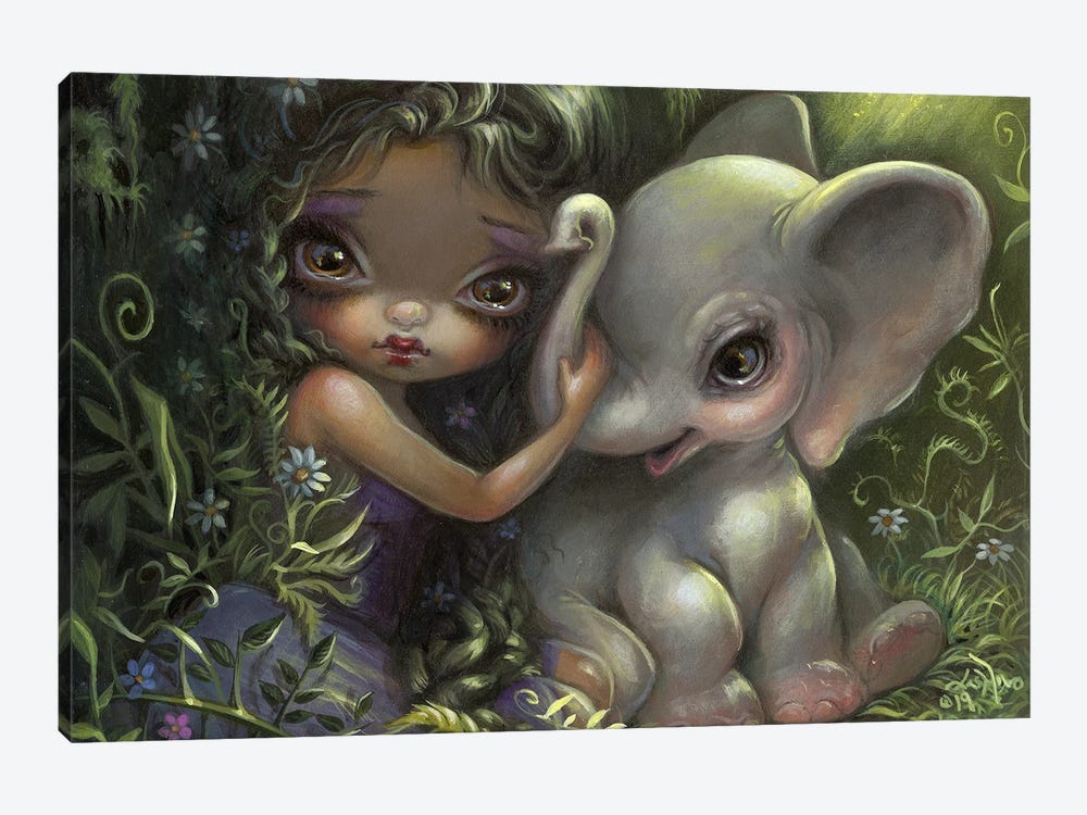Elephant Friend by Jasmine Becket-Griffith 1-piece Canvas Print