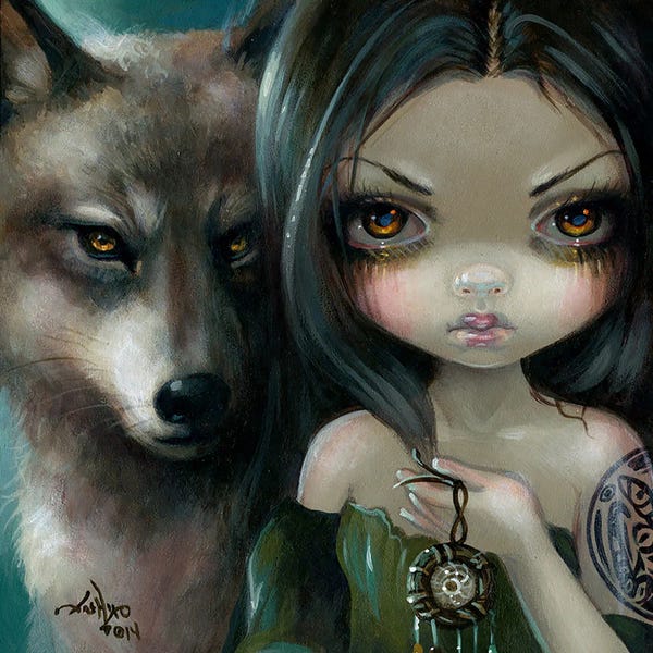 Wolves: Faces Of Faery CCXXVI by Jasmine Becket-Griffith