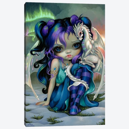 Frost Dragonling Canvas Print #JGF73} by Jasmine Becket-Griffith Canvas Artwork