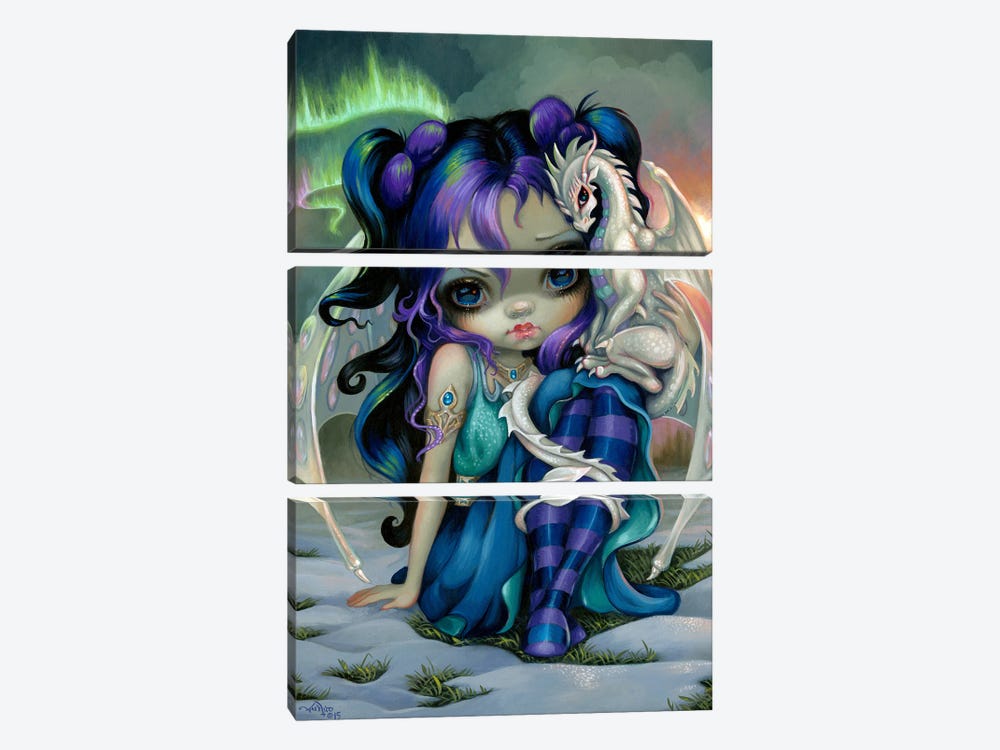 Frost Dragonling by Jasmine Becket-Griffith 3-piece Canvas Print