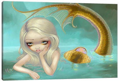 Golden Mermaid Canvas Art Print - Jasmine Becket-Griffith
