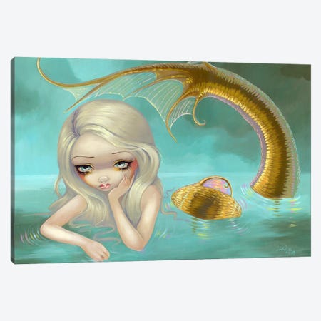 Golden Mermaid Canvas Print #JGF75} by Jasmine Becket-Griffith Canvas Print