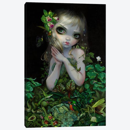 Green Goddess Canvas Print #JGF76} by Jasmine Becket-Griffith Canvas Print