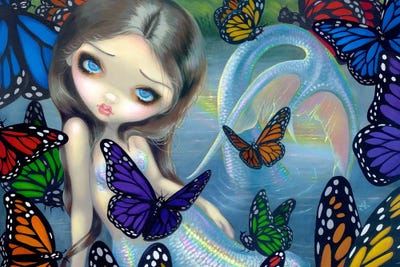 Halcyon by Jasmine Becket-Griffith framed canvas print