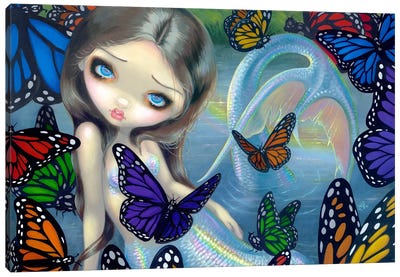 Halcyon Canvas Art Print - Mermaid Art