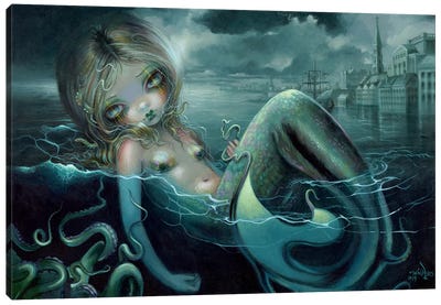 Innsmouth Mermaid Canvas Art Print - Jasmine Becket-Griffith