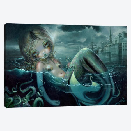 Innsmouth Mermaid Canvas Print #JGF79} by Jasmine Becket-Griffith Canvas Art