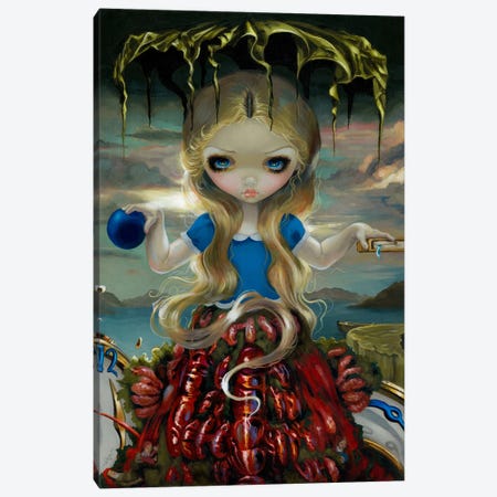 Alice In A Dali Dress Canvas Print #JGF7} by Jasmine Becket-Griffith Art Print