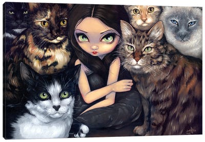 Its All About The Cats Canvas Art Print - Jasmine Becket-Griffith