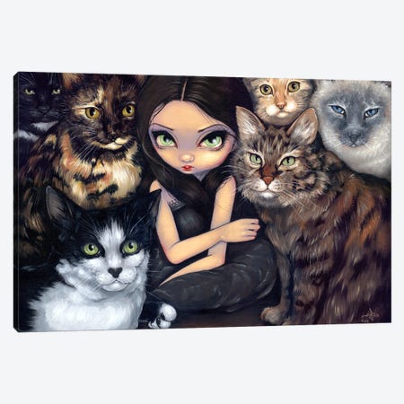 Its All About The Cats Canvas Print #JGF83} by Jasmine Becket-Griffith Canvas Print