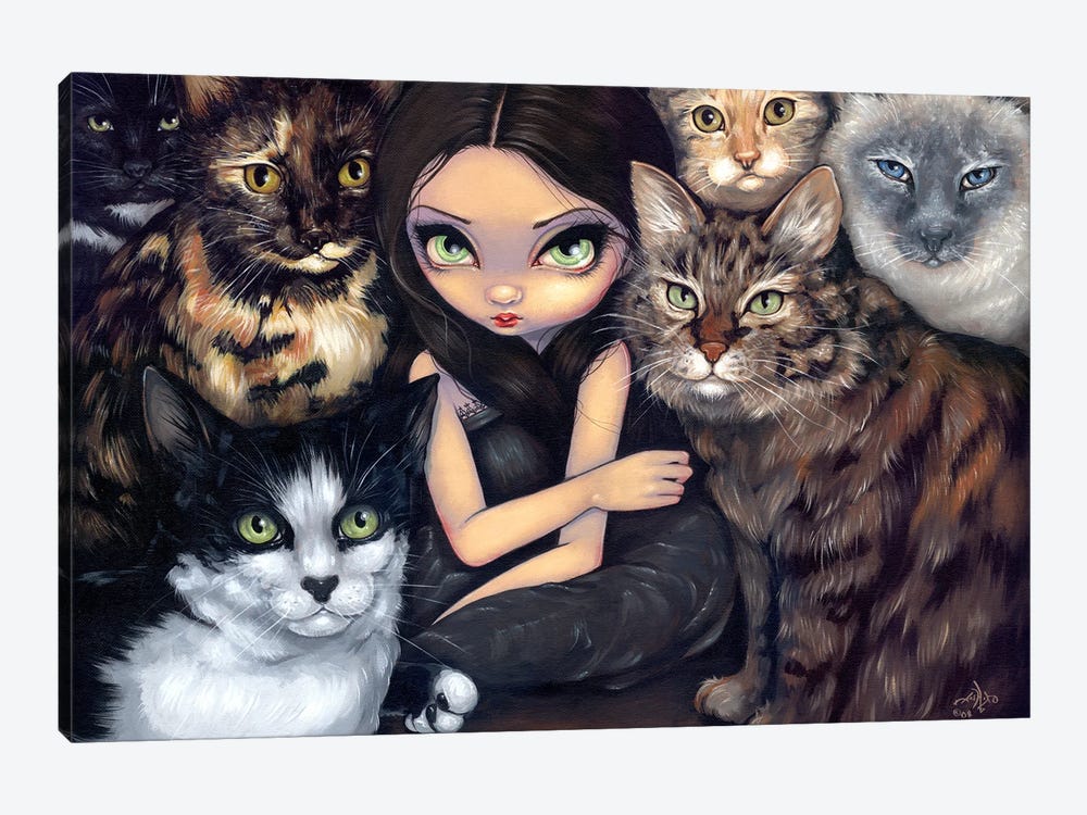 Its All About The Cats by Jasmine Becket-Griffith 1-piece Canvas Wall Art