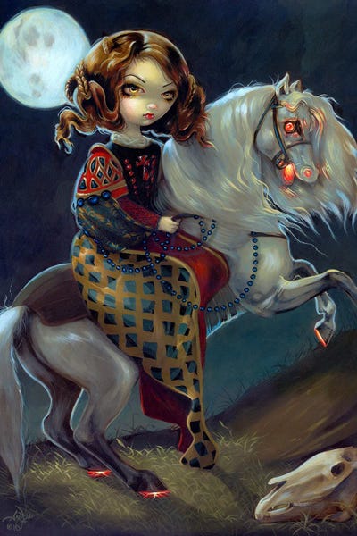 I Vampiri Notte A Cavalla by Jasmine Becket-Griffith canvas print