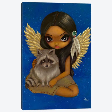 Brother Raccoon Canvas Print #JGF86} by Jasmine Becket-Griffith Canvas Artwork