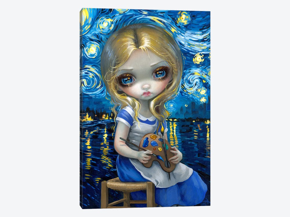Alice In A Van Gogh Nocturne by Jasmine Becket-Griffith 1-piece Canvas Print