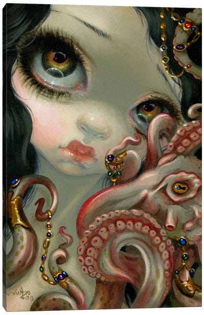 Jeweled Octopus Canvas Art Print - Jasmine Becket-Griffith