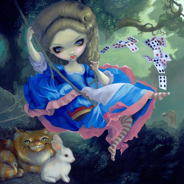 Fictional Characters: Alice In Fragonards Swing by Jasmine Becket-Griffith