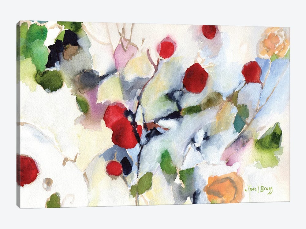 Rose Hips At Christmas II by Janel Bragg 1-piece Canvas Art Print