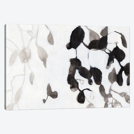 Leaves In Black And White Canvas Print #JGG5} by Janel Bragg Canvas Wall Art