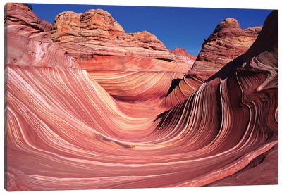 The Wave, Coyote Buttes, Paria Canyon-Vermilion Cliffs Wilderness, Vermillion Cliffs National Monument, Arizona, USA Canvas Art Print