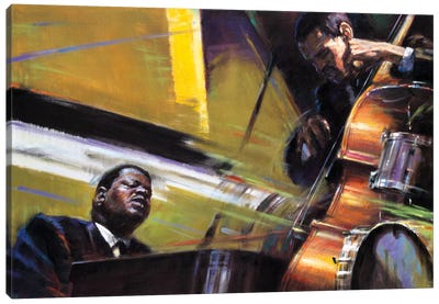 Trio Canvas Art Print - Jazz Art