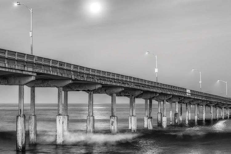 Moonlight At Ocean Beach Pier by Joseph S. Giacalone wall art