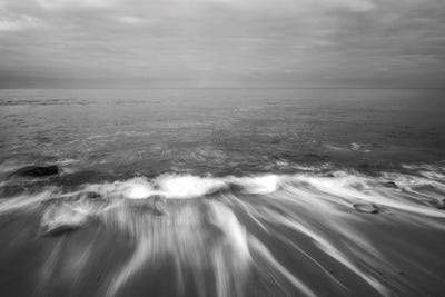 Spring Leaves - Canvas Prints: Lines Left By The Sea - Monochrome by Joseph S. Giacalone