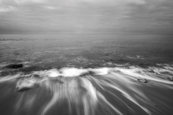 Lines Left By The Sea - Monochrome