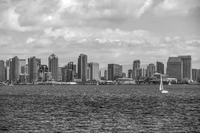 Canvas Print: Perfect Day For Sailing - San Diego Harbor by Joseph S. Giacalone - thumbnail
