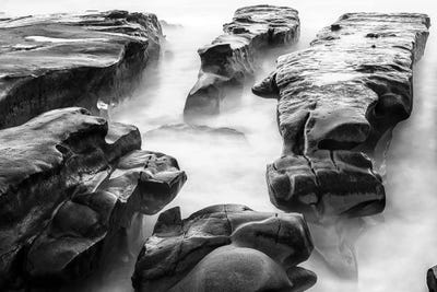 Canvas Print: Mysterious Rocks - Mononchrome by Joseph S. Giacalone - thumbnail
