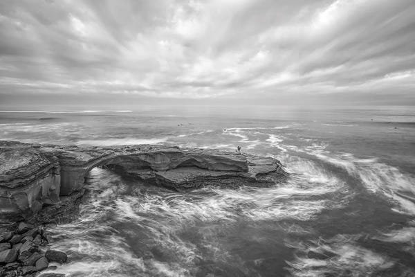 Sunset Cliffs Natural Park, San Diego - Classic Monochrome