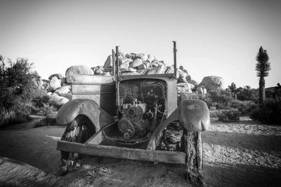 Joseph S. Giacalone - Gallery Posters: Old Jalopy Vintage - Joshua Tree National Park by Joseph S. Giacalone