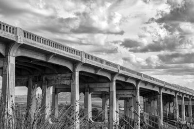 Joseph S. Giacalone - Unframed Prints: Torrey Pines Road Bridge Monochrome by Joseph S. Giacalone