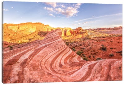 The Fire Wave Canvas Art Print - Hyperreal Landscape Photography