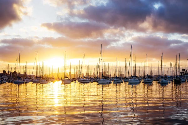 Harbors: Bright Sunrise by Joseph S. Giacalone