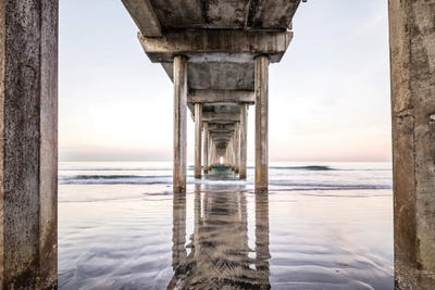 Winter Morning Scripps Pier by Joseph S. Giacalone framed canvas print