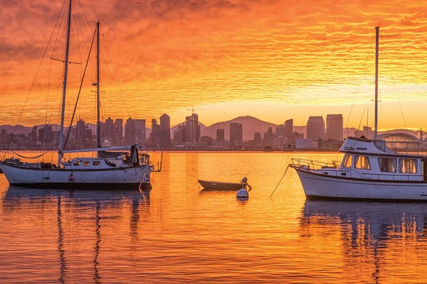 Harbors: February Fire Sunrise by Joseph S. Giacalone