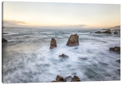 Rocks And Sea Canvas Art Print - Hyperreal Landscape Photography