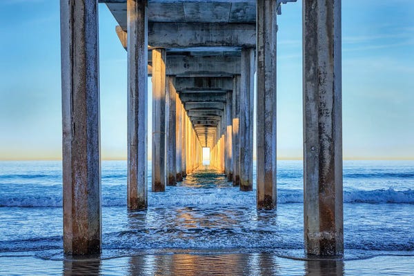 Nautical: Caught The Sun At Scripps Pier by Joseph S. Giacalone